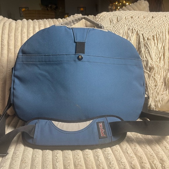 Jansport Two-Tone Blue and Gray Laptop Bag - Picture 3 of 4